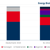 Anteile der Importländer von Erdgas in Deutschland und der EU (Quelle: Energy Brainpool, 2022)